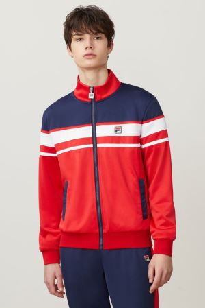 FILA Gordon Jackets Red / White,Mens Clothing | CA.POVEMH072